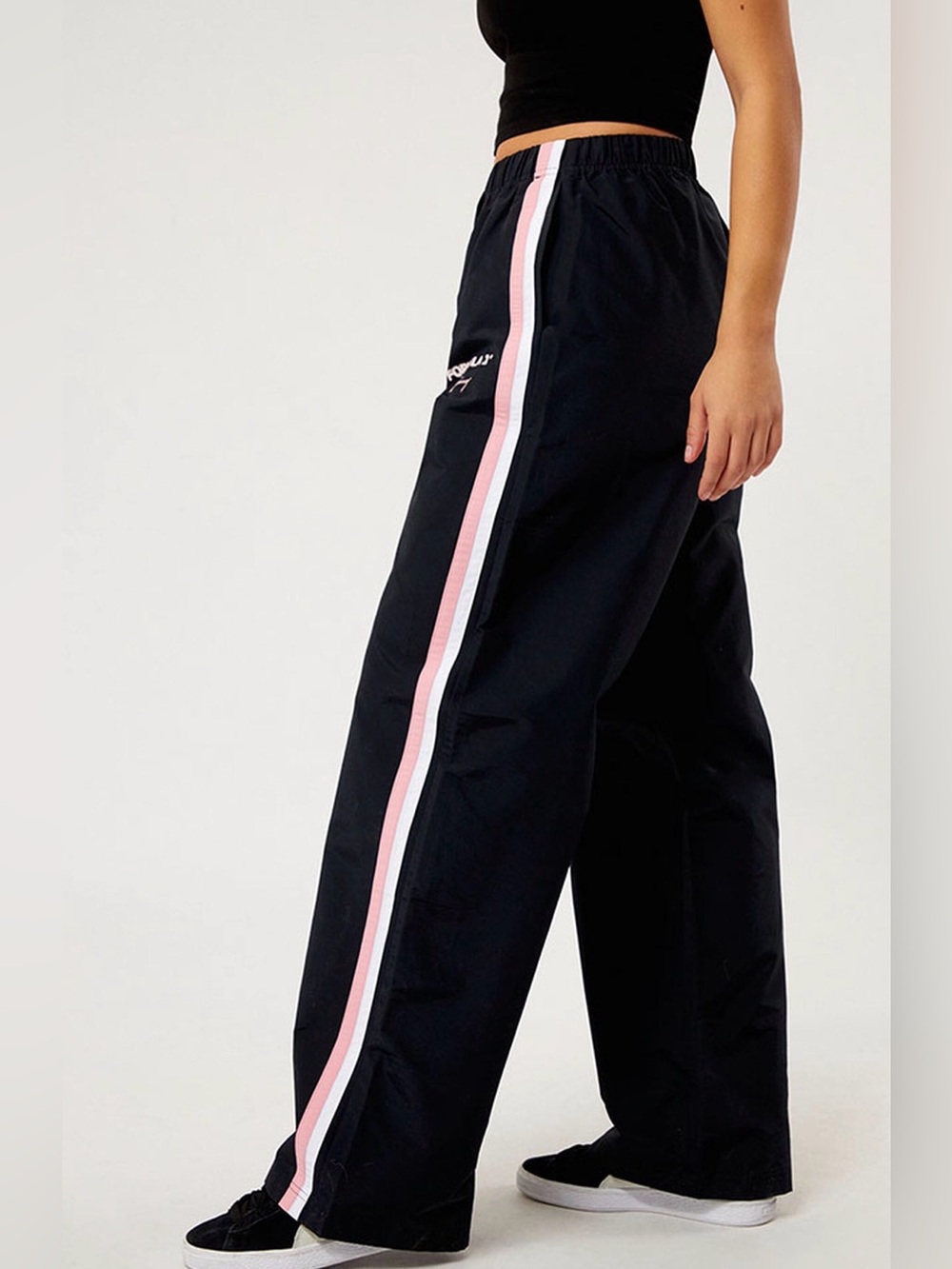 FORMULA 1 x PACSUN Black/Pink Woven Track Pants Size S